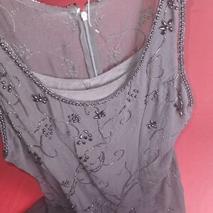 URU Kristin St Rik Beaded Black Dress ,- One Size